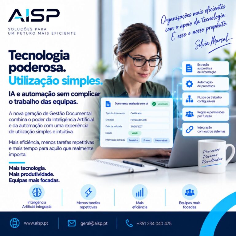 Read more about the article Tecnologia poderosa. Utilização simples. IA e automação sem complicar o trabalho das equipas