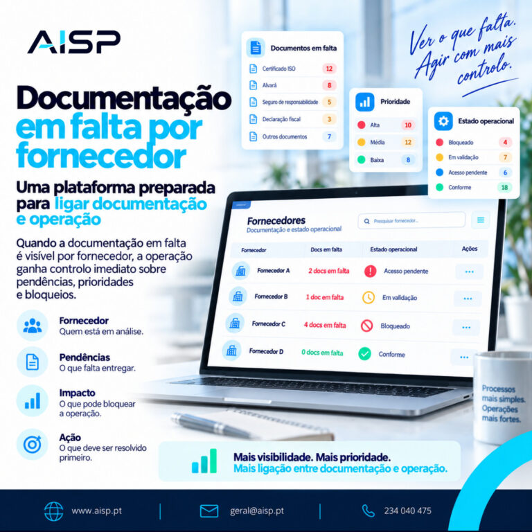 Read more about the article Documentação em falta por fornecedor: Uma plataforma preparada para ligar documentação e operação